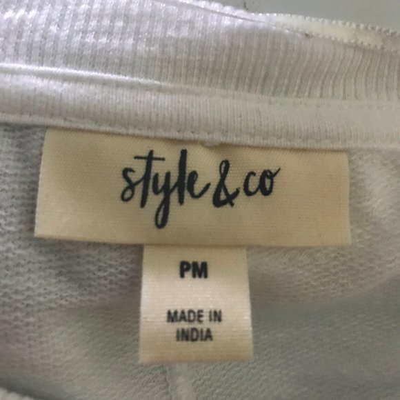 Style & Co Patchwork Bandana Sleeve Shirt NWOT - Picture 3 of 4